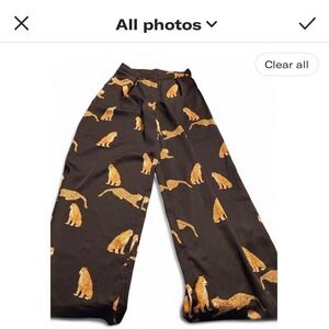 Leopard trousers- brand: Peach- size M #leopardprint